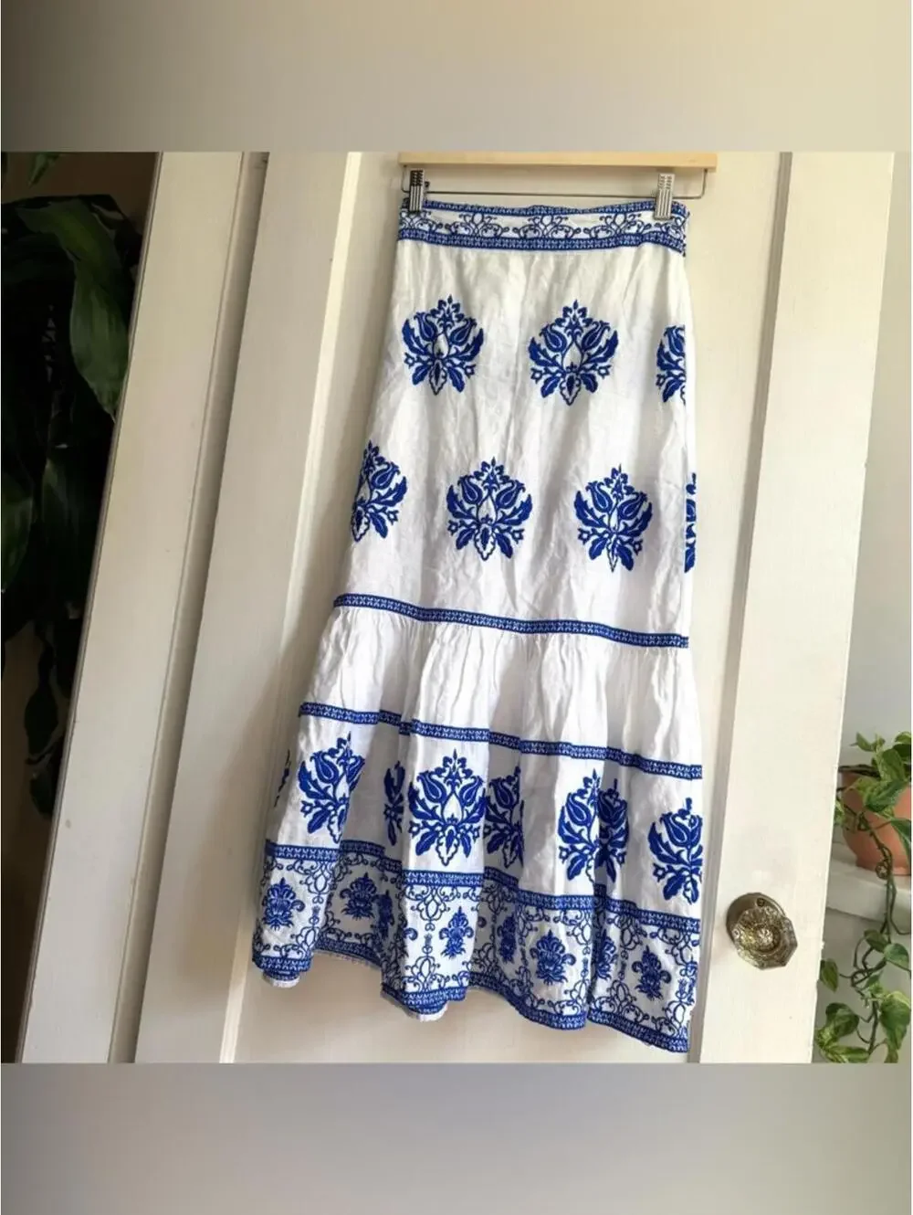 Zara embroidered midi